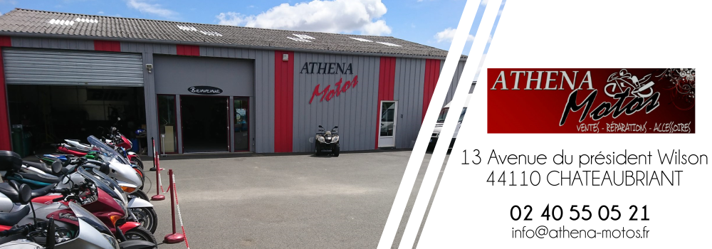 garage banner Athena Motorcycles chateaubriant